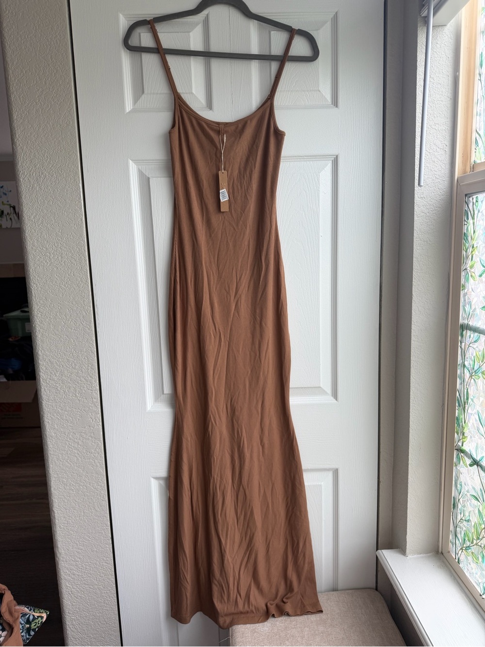 BNWT Skims Soft Lounge Long Slip Camel Dress Medium